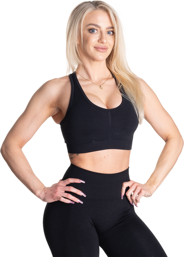 Scrunch Sports Bra, Black