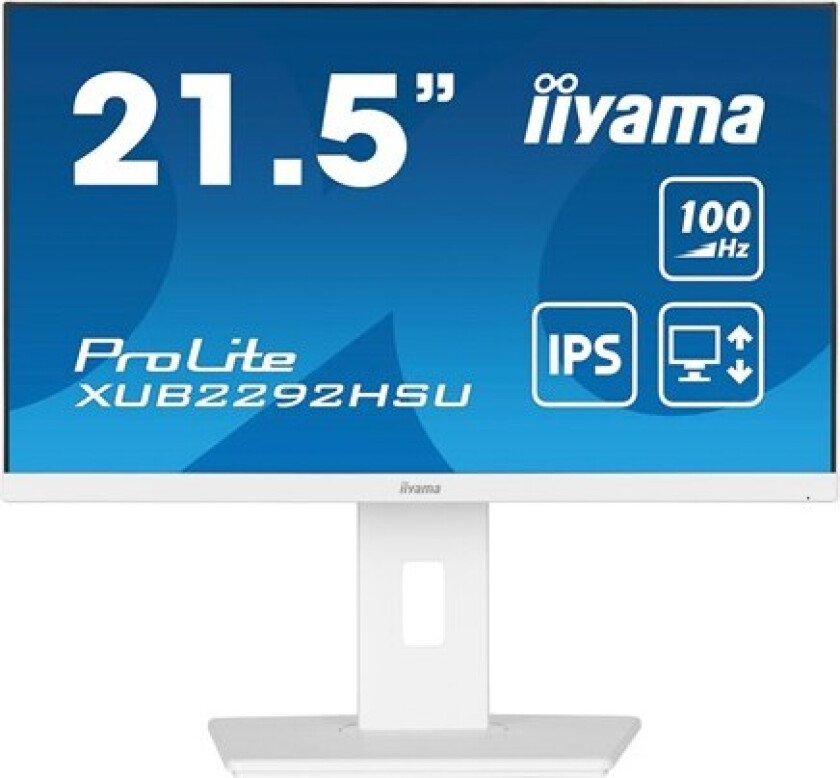 22" iiyama ProLite XUB2292HSU-W6 - LED monitor - Full HD (1080p) - 22" - 1 ms - Skjerm