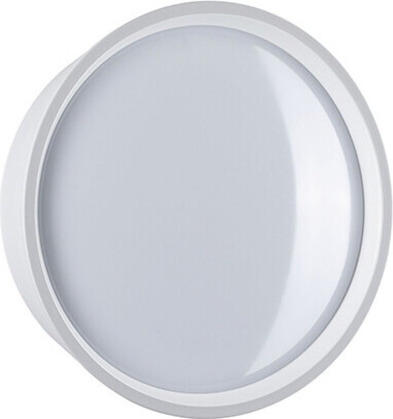 Platomo, Overflatebehandlet, Rund, 1 ampuller, IP44, Hvit