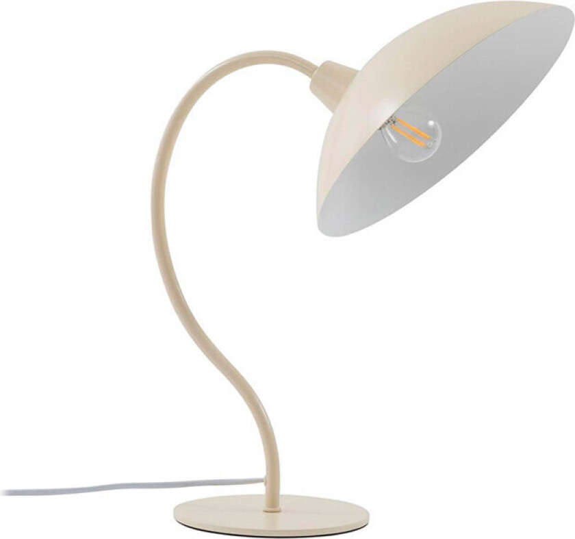 Arvadon bordlampe i metall, beige