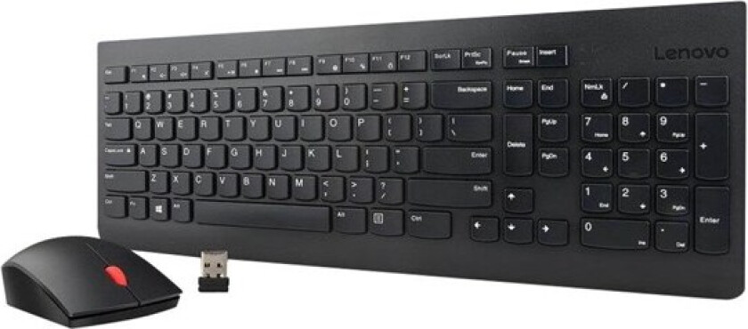 Essential Wireless Combo - keyboard and mouse set - Polish - Tastatur & Mussett - Polsk - Svart