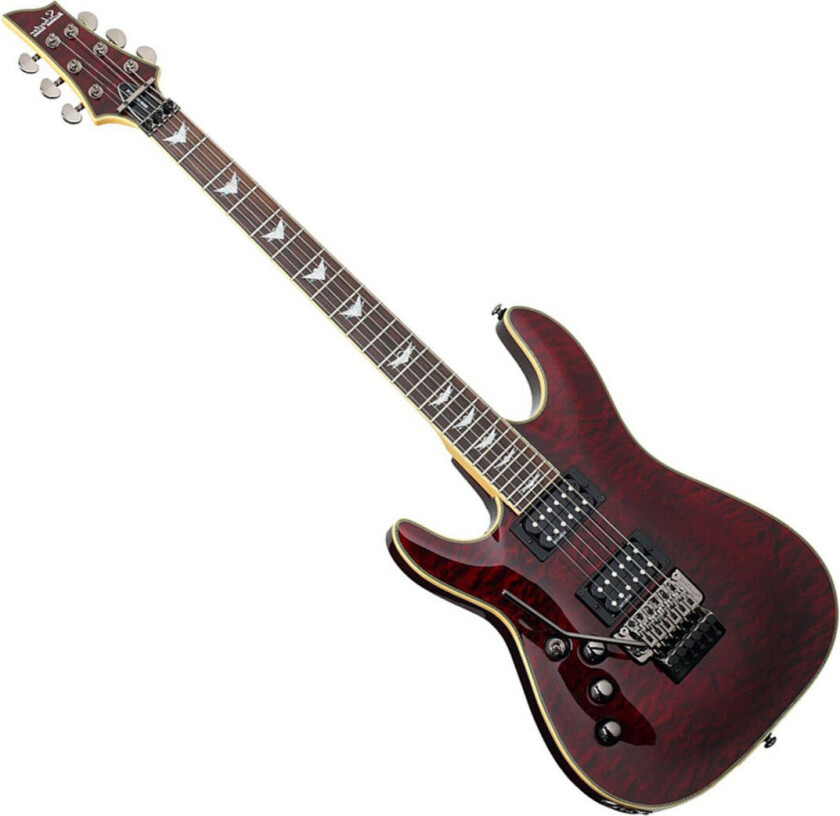 Schecter Omen Extreme-6 FR Left Handed Black Cherry