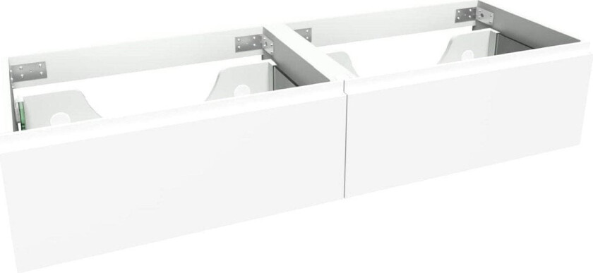 VikingBad Mie Demi Servantskap Fingergrep dobbel - Hvit Matt