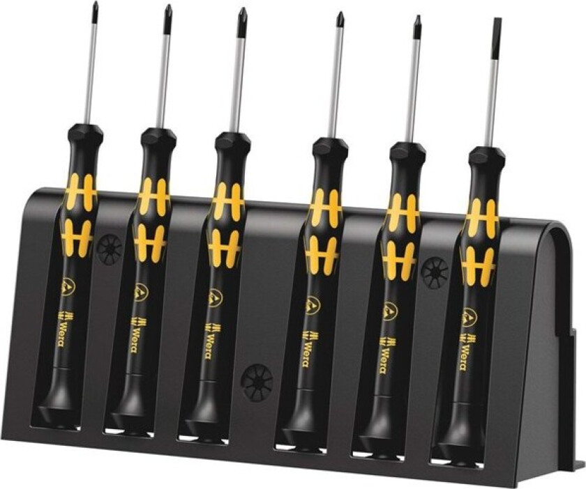 1550/6 ESD Screwdriver set and rack for electronic applications 6 pieces