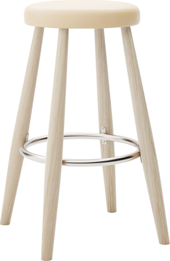 Ch58 Low Stool, Tvålad Ek, Lädergrupp C Sif - 90
