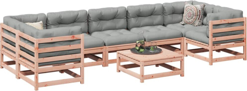 Hagesofasett 8 deler heltre douglasgran