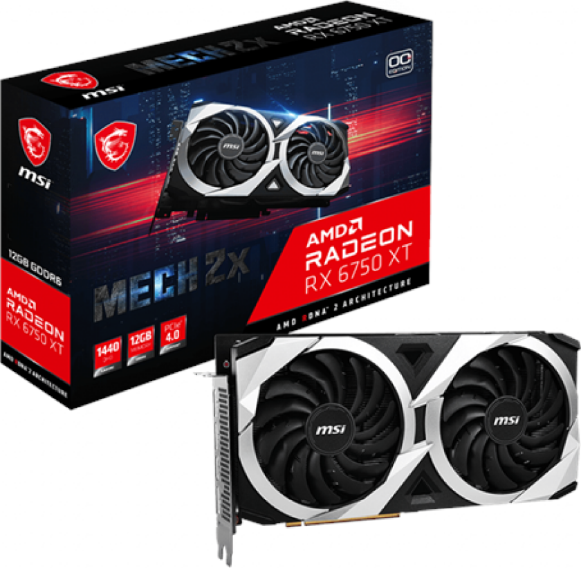 Radeon RX 6750 XT MECH 2X 12G OC