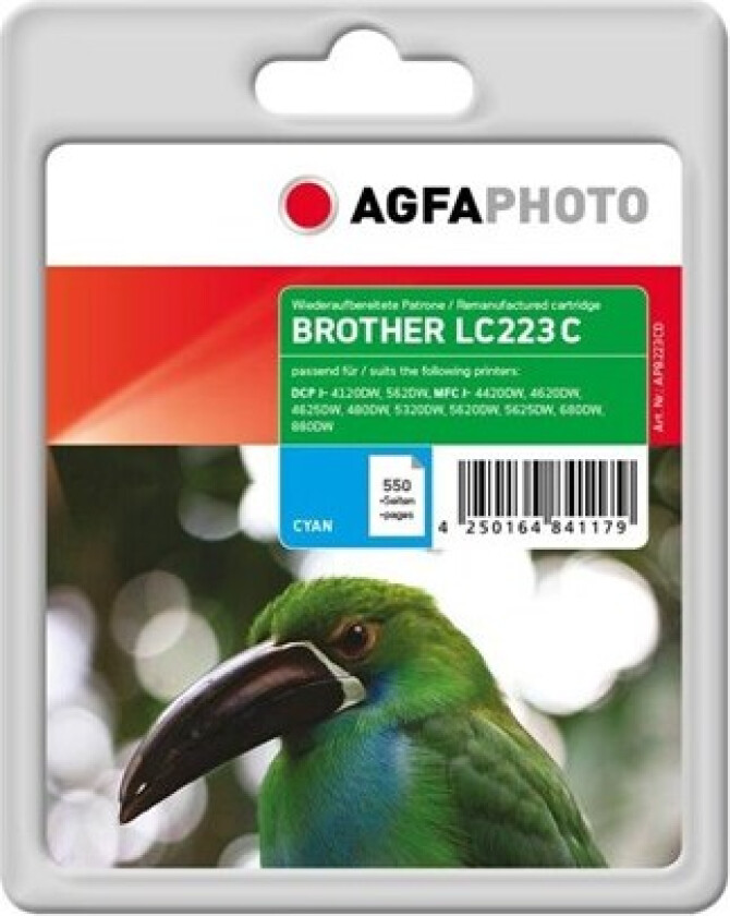 Photo - cyan - compatible - ink cartridge (alternative for: Brother LC-223C) - Blekkpatron Blå