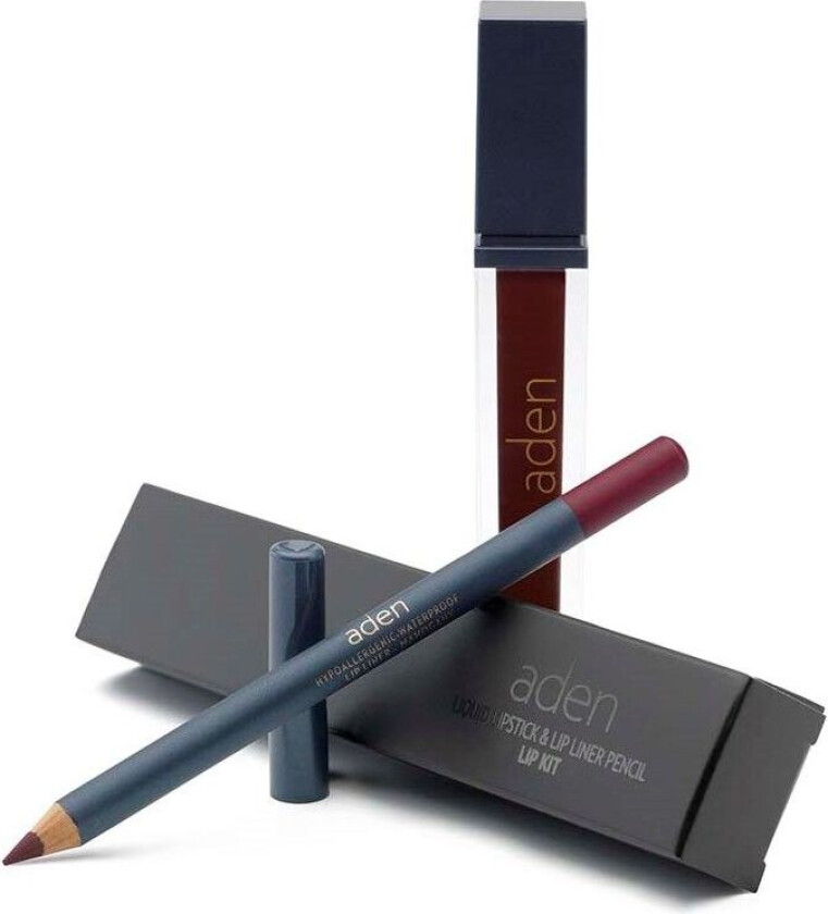 Liquid Lipstick + Lipliner Pencil Set Mahogany 24