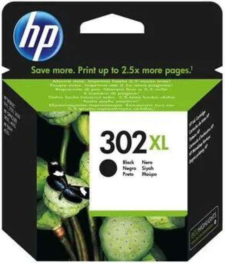 302XL - 8.5 ml - Høy ytelse - svart - original - blekkpatron - for Deskjet 11XX, 21XX, 36XX Envy 451X, 452X Officejet 38XX, 46XX, 52XX