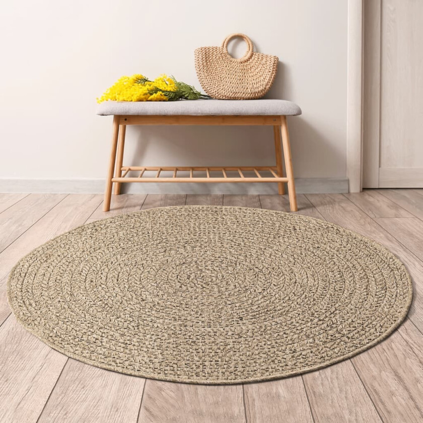 Teppe 120 cm jute-utseende innendørs og utendørs