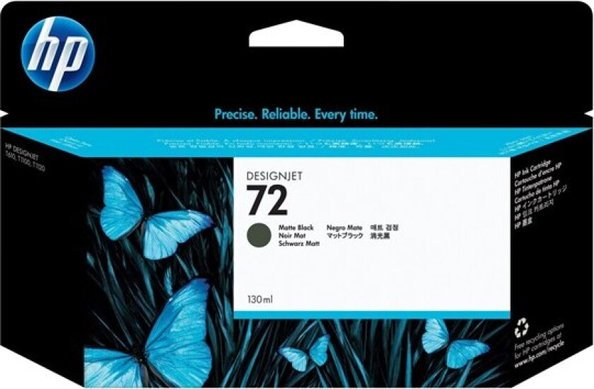 72 / C9403A Black Ink - Blekkpatron Matt svart