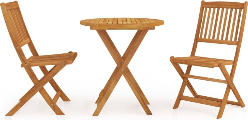 Utendørs sammenleggbar spisestue 3 deler heltre akasie