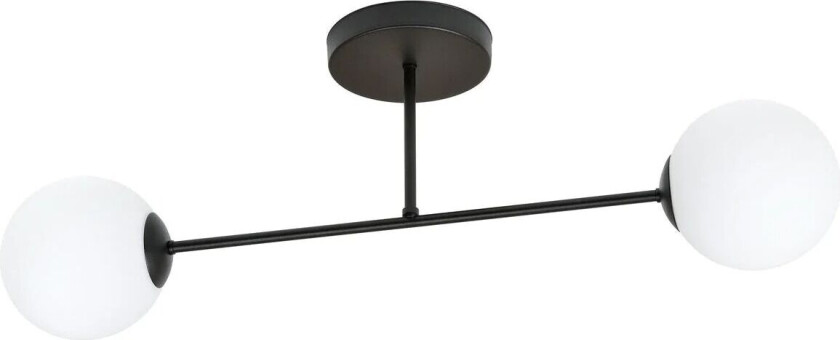 Emibig Roma taklampe 2-lys - Svart/Opal