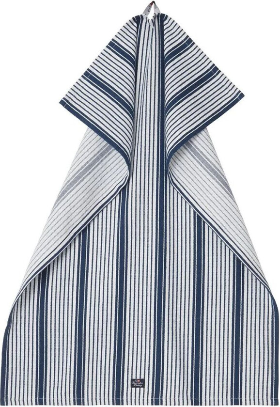 Striped org cotton kjøkkenhåndkle 50x70 cm Navy