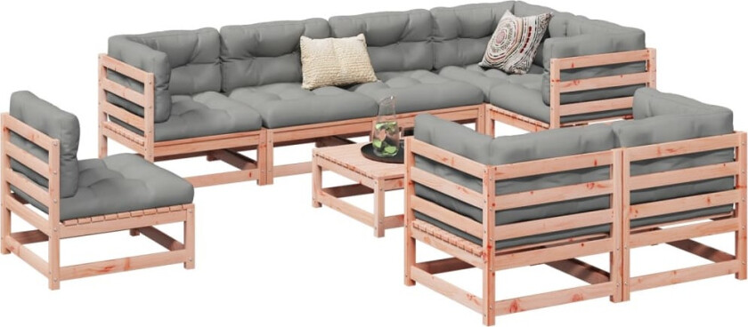 Hagesofasett 9 deler heltre douglasgran