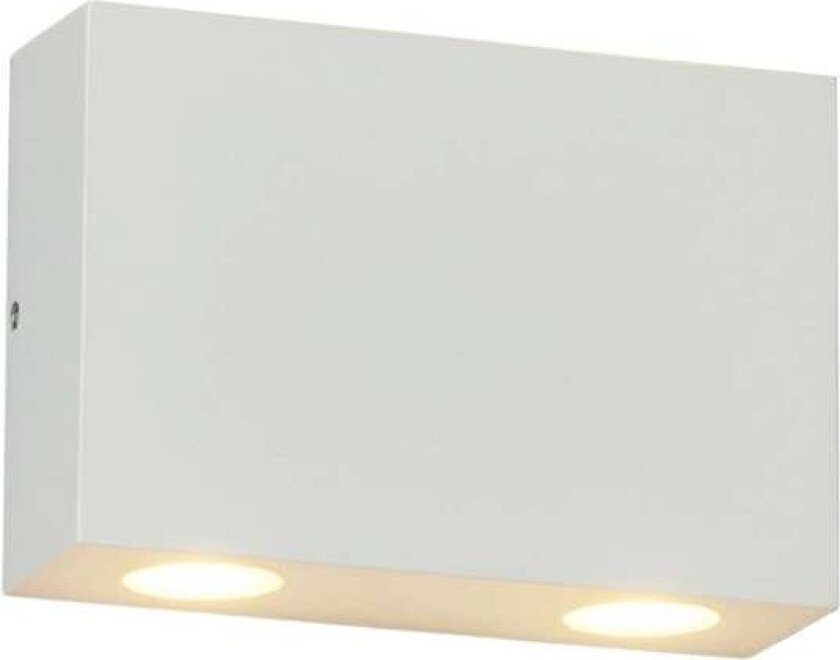 LED-utevegglampe Henor i hvitt, 4 lys