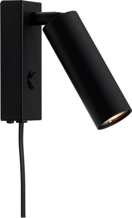Cato Slim vegglampe Matt svart-LED