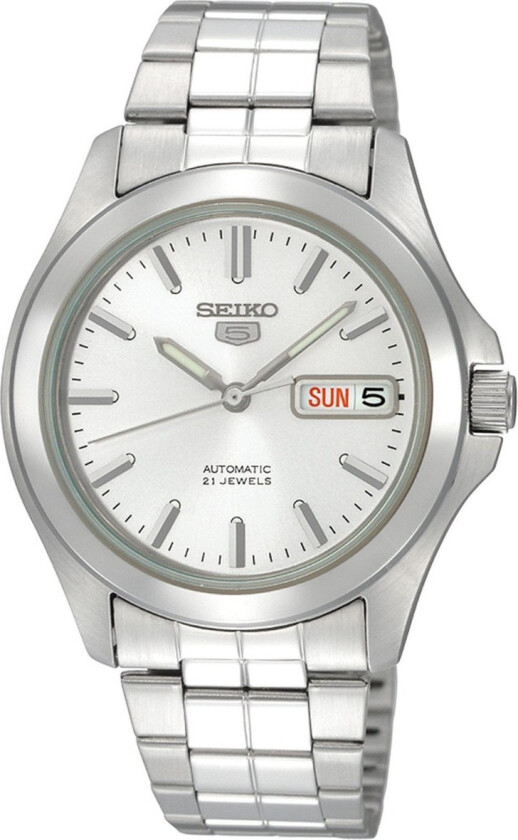 5 Automatic 38mm SNKK87K1 - Automatisk - Sølv - Herreklokker - Rustfritt stål - ledd m/pin - Mineral