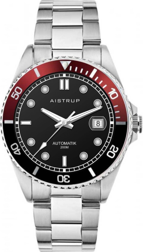 Automatik 200M Diver AIW8302 - Automatisk - Sølv - Herreklokker - Rustfritt stål - ledd m/pin - Safir