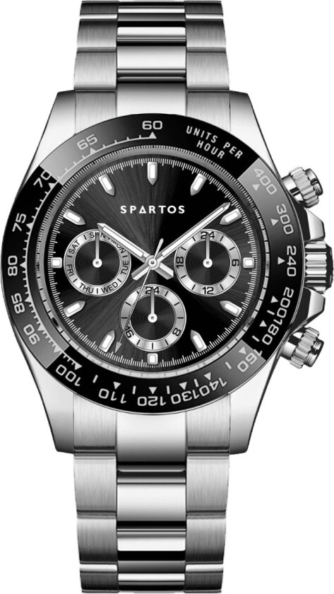 Classic Sapphire Chronograph SPW8601 - Kvarts - Sølv - Herreklokker - Rustfritt stål - ledd m/pin - Safir