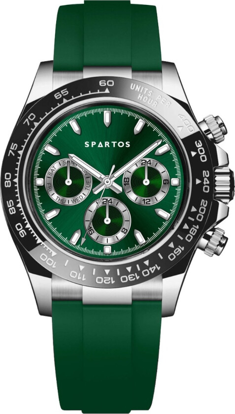 Classic Sapphire Chronograph SPW8602 - Kvarts - Sølv - Herreklokker - Silikon - Safir