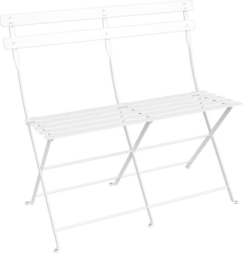 Bistro 2-Seater Ottoman, Cotton White