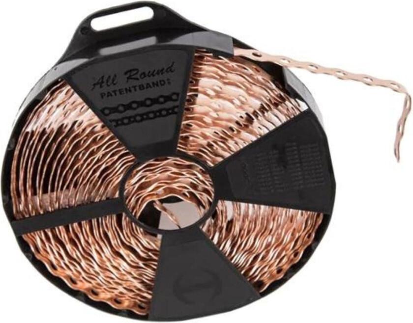 Patentbånd 10 Meter Kobber B12mm