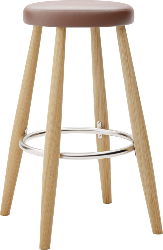 Ch58 Low Stool, Oljad Ek, Lädergrupp C Sif - 92