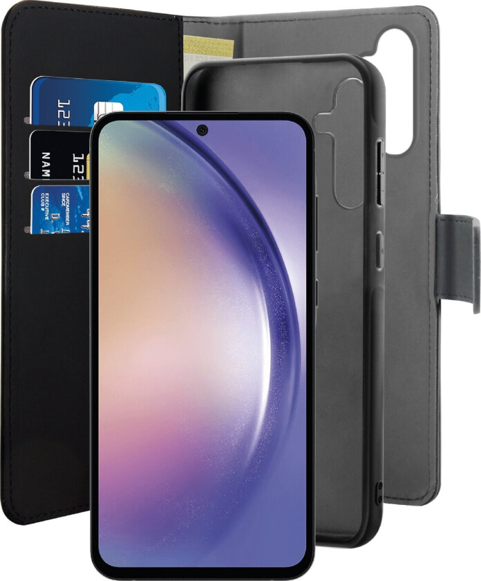 2-I-1 Magnetisk Lommebok-Deksel Samsung Galaxy A55 5g Svart