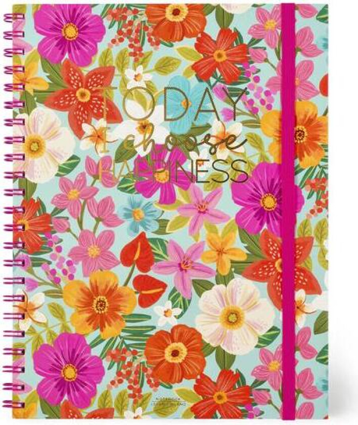 Notatbok Trio A4 Spiral "Today I Choose Happiness" Fra Legami