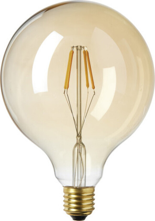E27 globepære, ravfarget, Ø12,5 cm