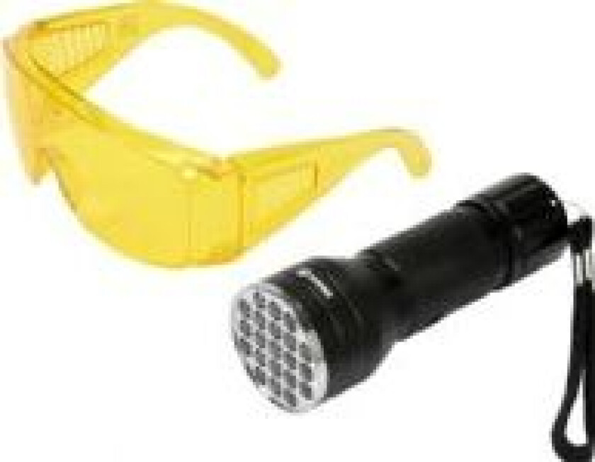 Toya Vorel Žibintuvelis UV 21 LED 3 x 1,5V + okulary (82756)