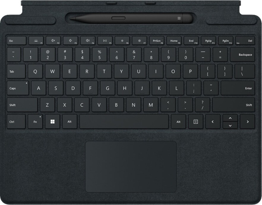 Surface Pro Signature Keyboard - keyboard - with touchpad accelerometer Surface Slim Pen 2 storage and charging tray - black - with Slim Pen 2 - Tastatur - Svart