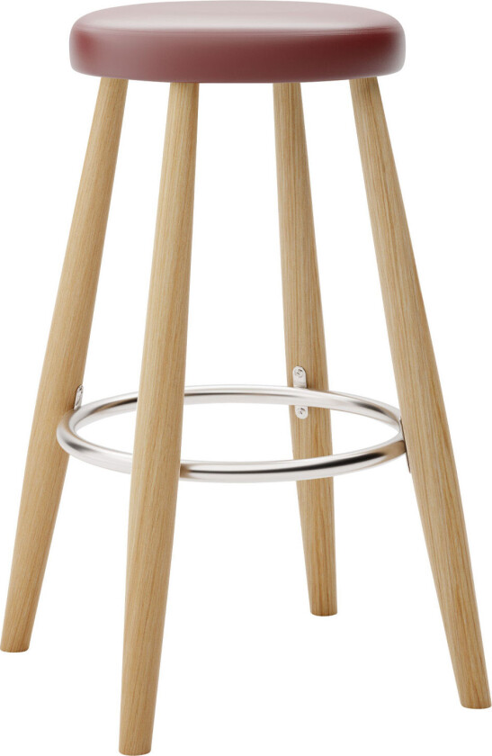 Ch58 Low Stool, Oljad Ek, Lädergrupp B Thor - 332