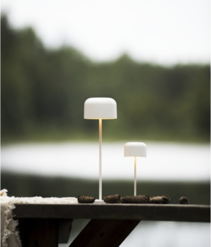 Lille mini Bordlampe LED USB 2200K/2700K dimbar Hvit