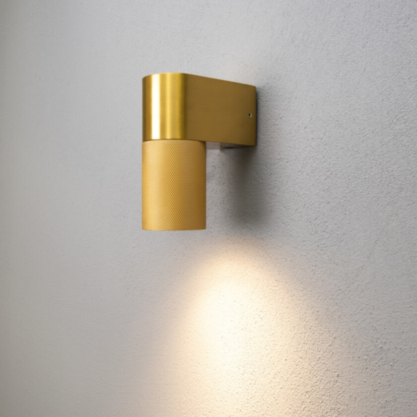 Temi Vegglampe ned LED GU10 Gull med Klart glass