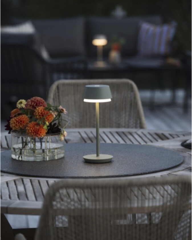 Lyon Bordlampe LED Grønn USB RGB 3-trinns dimmering