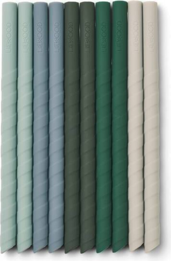 Timoti sugerør 10 pk - green multi mix