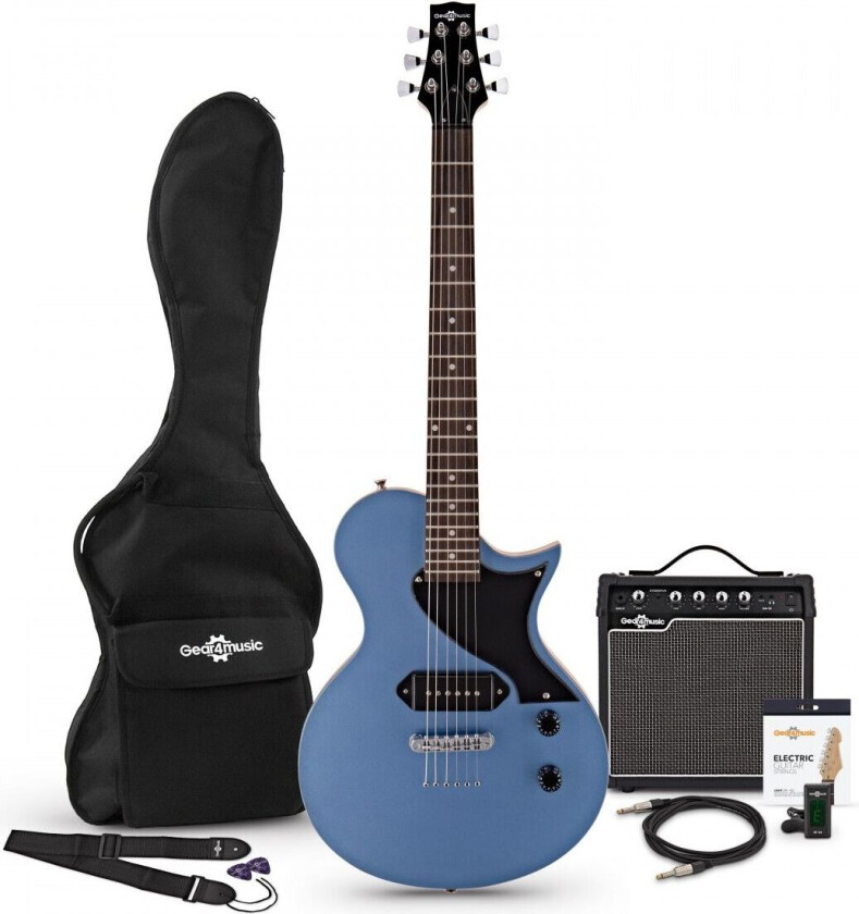 Gear4Music New Jersey Classic II Electric Guitar + Komplett Pakke Pelham Blue