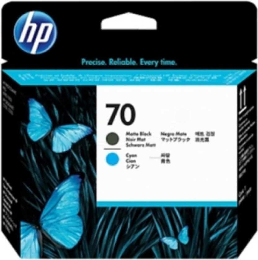 Hp Skriverhode No.70 Mat Svart & Cyan - Dj Z2100