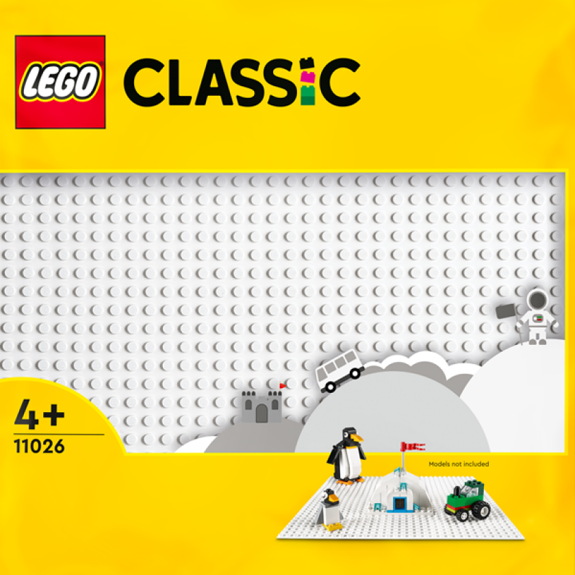 Lego Classic - Hvit Basisplate 11026