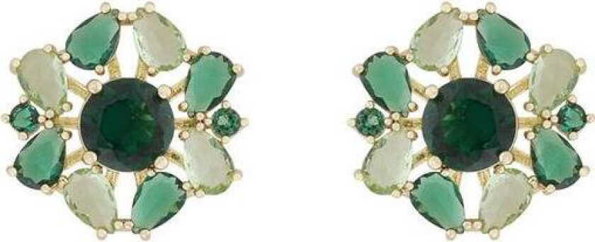 Snö Of Sweden Ellie Big Earring Gold/Mix Green