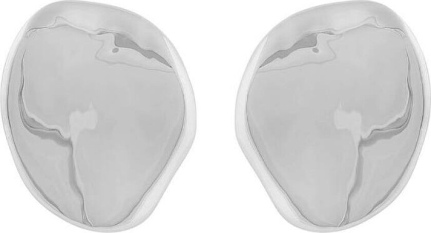 Snö Of Sweden Malibu Big Coin Earring Plain Silver