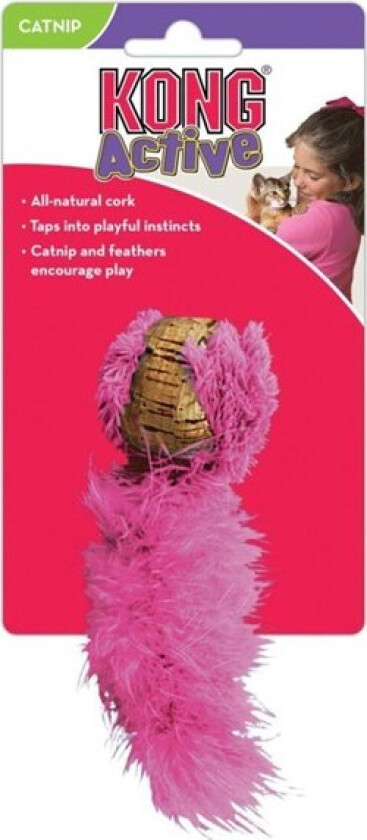 Cat Cork Ball Lilla/Blå/Rosa