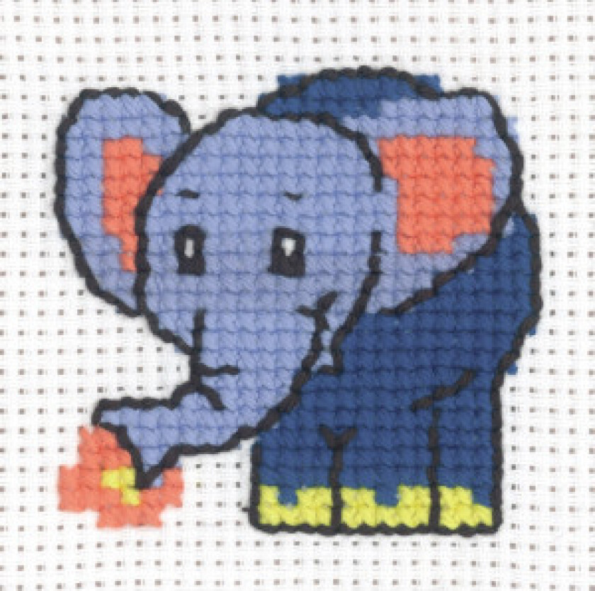 Broderisett Aida Elefant 8x8cm