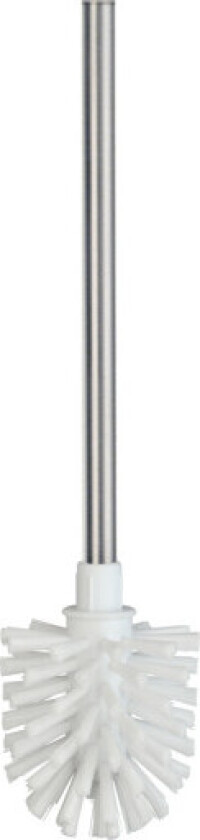 Xtra toalettbørste, børstet rustfritt stål/hvit