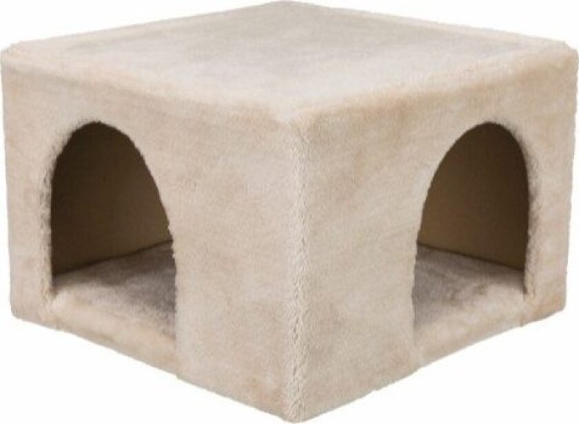 Cuddly cave with 2 exits dwarf rabbits 36 × 25 × 36 cm beige