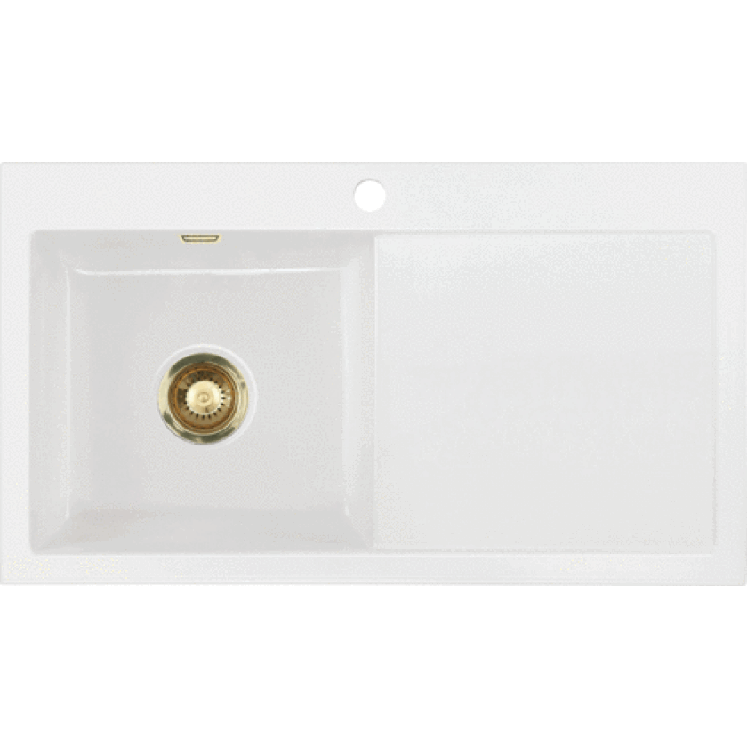 Mera 90 kjøkkenvask, 110x64 cm, hvit