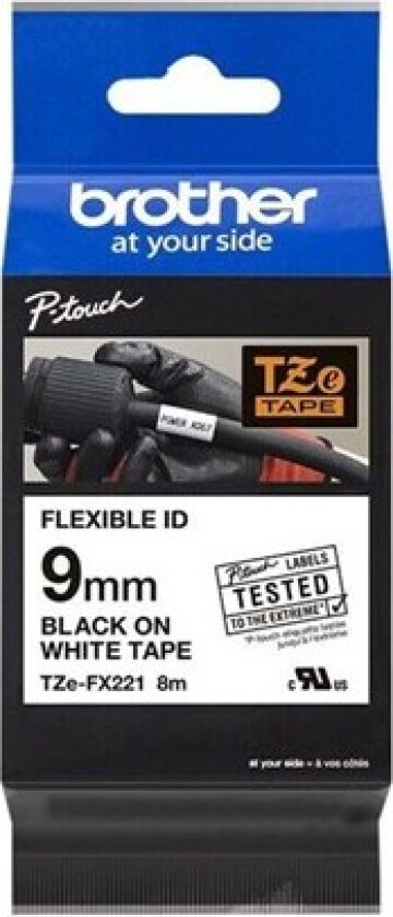 9 mm black/white tape-flexible